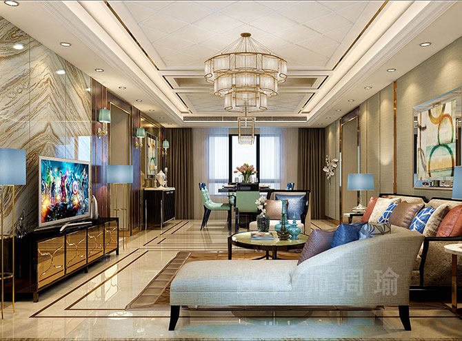 国产一级日逼世纪江尚三室两厅168平装修设计效果欣赏